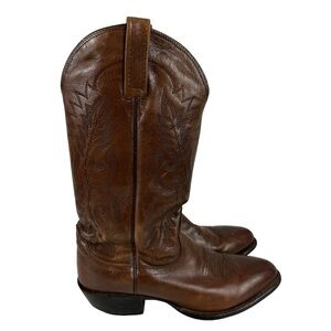 Nocona Brown Leather Men's Western Cowboy Boots Size 9D
